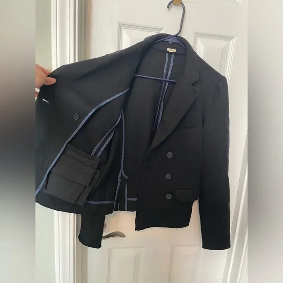 J. Crew Women's Black Double-Breasted Wool Blazer - Picture 5 of 6